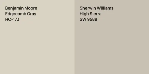 HC-173 Edgecomb Gray vs SW 9588 High Sierra