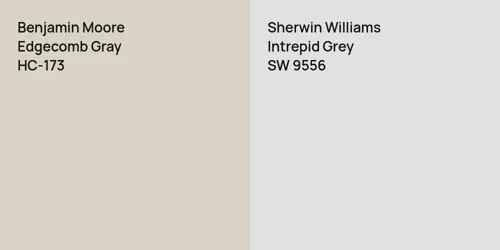 HC-173 Edgecomb Gray vs SW 9556 Intrepid Grey