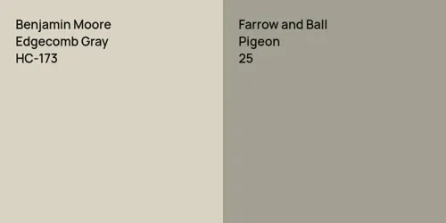 HC-173 Edgecomb Gray vs 25 Pigeon