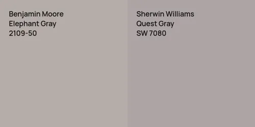 2109-50 Elephant Gray vs SW 7080 Quest Gray