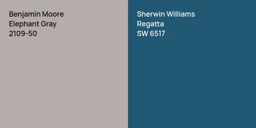 2109-50 Elephant Gray vs SW 6517 Regatta