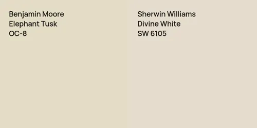 OC-8 Elephant Tusk vs SW 6105 Divine White