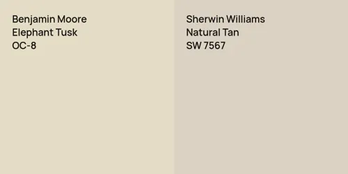 OC-8 Elephant Tusk vs SW 7567 Natural Tan