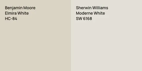 HC-84 Elmira White vs SW 6168 Moderne White