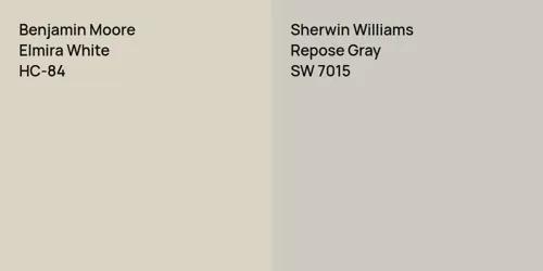 HC-84 Elmira White vs SW 7015 Repose Gray