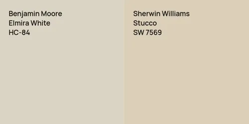 HC-84 Elmira White vs SW 7569 Stucco