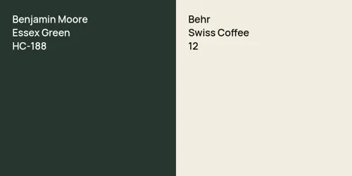 HC-188 Essex Green vs 12 Swiss Coffee