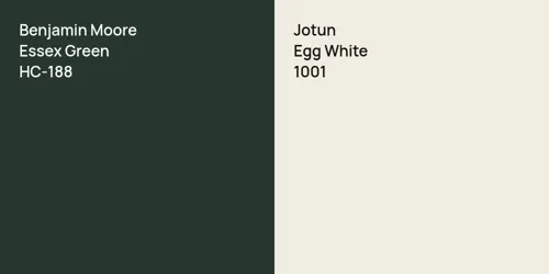 HC-188 Essex Green vs 1001 Egg White