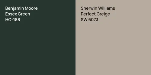 HC-188 Essex Green vs SW 6073 Perfect Greige