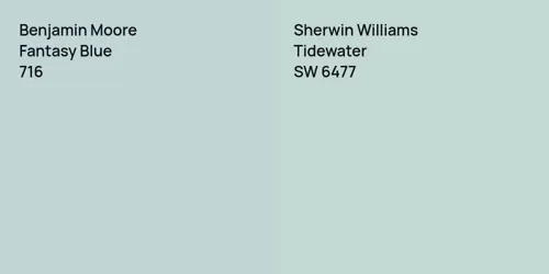 716 Fantasy Blue vs SW 6477 Tidewater