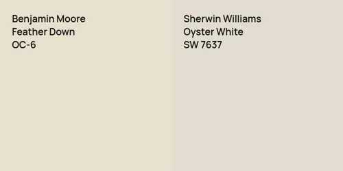 OC-6 Feather Down vs SW 7637 Oyster White