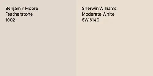 1002 Featherstone vs SW 6140 Moderate White