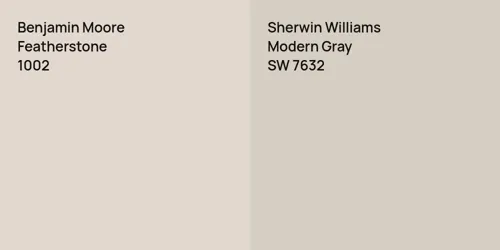 1002 Featherstone vs SW 7632 Modern Gray