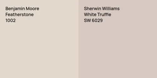 1002 Featherstone vs SW 6029 White Truffle