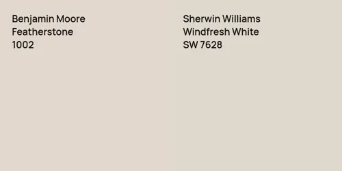 1002 Featherstone vs SW 7628 Windfresh White