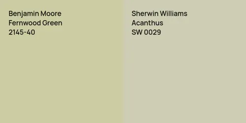 2145-40 Fernwood Green vs SW 0029 Acanthus