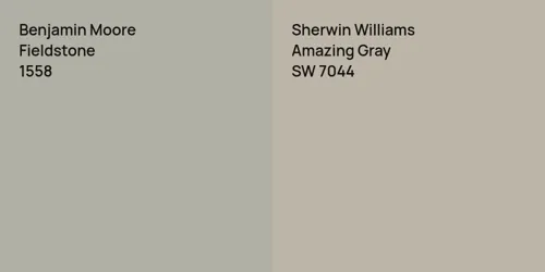 1558 Fieldstone vs SW 7044 Amazing Gray