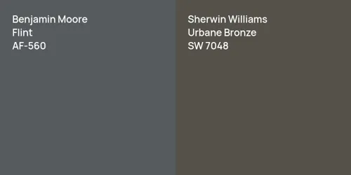 AF-560 Flint vs SW 7048 Urbane Bronze