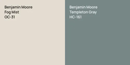 Compare Benjamin Moore Fog Mist with other colors