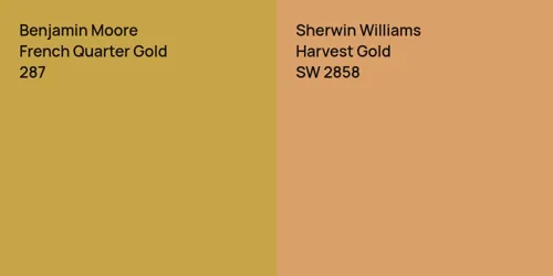 287 French Quarter Gold vs SW 2858 Harvest Gold