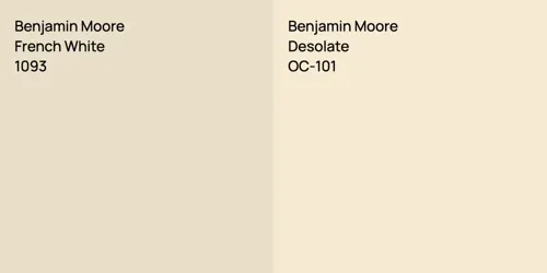 Benjamin Moore French White vs. RAL Classic Agate Grey comparison