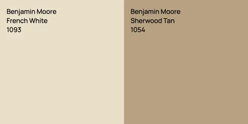 1093 French White vs 1054 Sherwood Tan