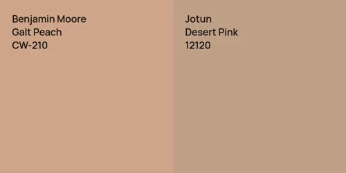 CW-210 Galt Peach vs 12120 Desert Pink