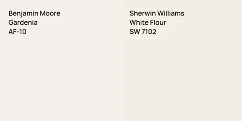 AF-10 Gardenia vs SW 7102 White Flour