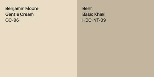 OC-96 Gentle Cream vs HDC-NT-09 Basic Khaki