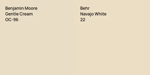 OC-96 Gentle Cream vs 22 Navajo White