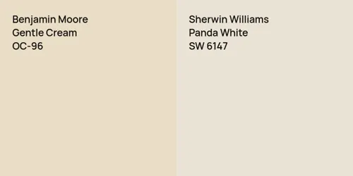 OC-96 Gentle Cream vs SW 6147 Panda White