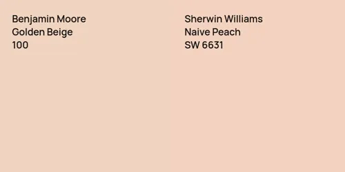 100 Golden Beige vs SW 6631 Naive Peach