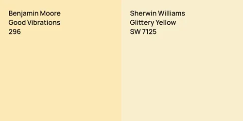 296 Good Vibrations vs SW 7125 Glittery Yellow