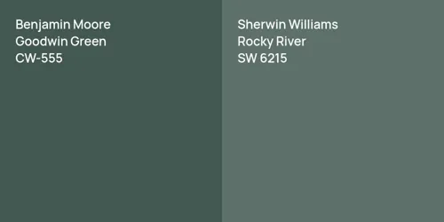 CW-555 Goodwin Green vs SW 6215 Rocky River