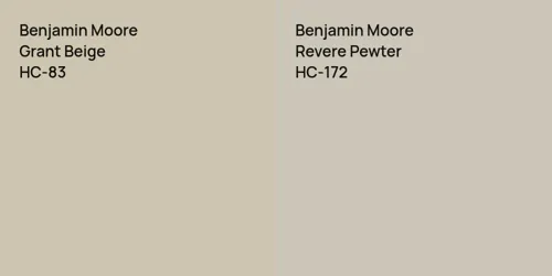 HC-83 Grant Beige vs HC-172 Revere Pewter