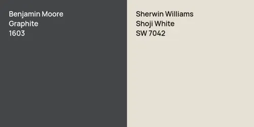 1603 Graphite vs SW 7042 Shoji White