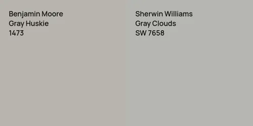 1473 Gray Huskie vs SW 7658 Gray Clouds