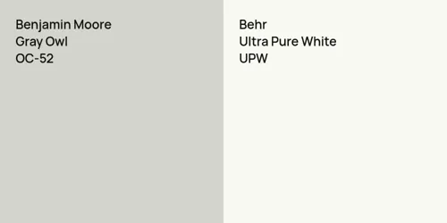 OC-52 Gray Owl vs UPW Ultra Pure White