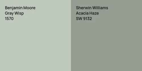 1570 Gray Wisp vs SW 9132 Acacia Haze