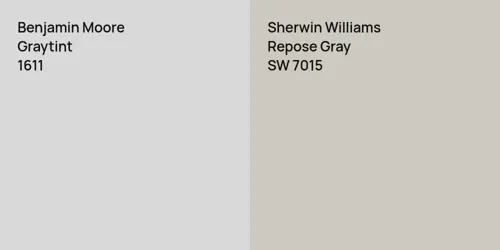 1611 Graytint vs SW 7015 Repose Gray