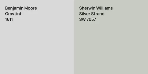 1611 Graytint vs SW 7057 Silver Strand