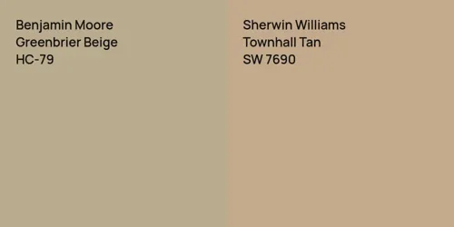 HC-79 Greenbrier Beige vs SW 7690 Townhall Tan