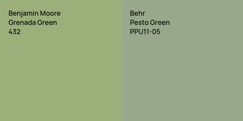 432 Grenada Green vs PPU11-05 Pesto Green