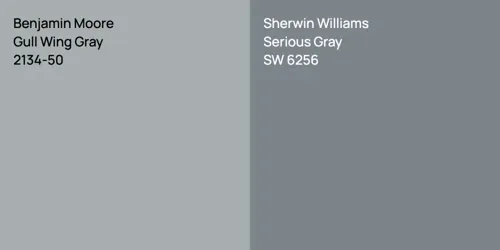 2134-50 Gull Wing Gray vs SW 6256 Serious Gray