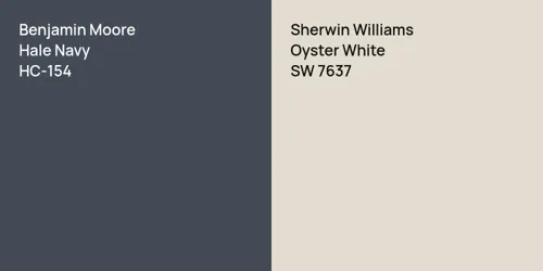 HC-154 Hale Navy vs SW 7637 Oyster White