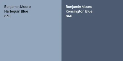 830 Harlequin Blue vs 840 Kensington Blue