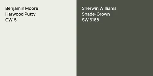 CW-5 Harwood Putty vs SW 6188 Shade-Grown