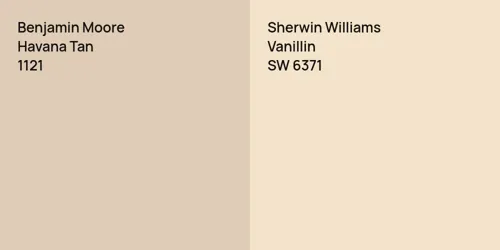 1121 Havana Tan vs SW 6371 Vanillin