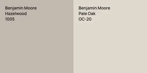 1005 Hazelwood vs OC-20 Pale Oak