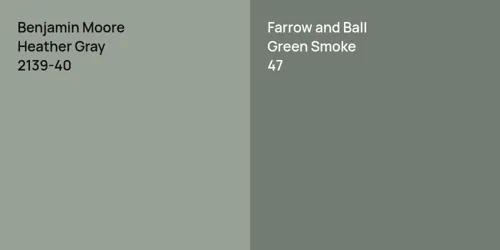 2139-40 Heather Gray vs 47 Green Smoke